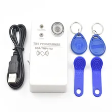 ТМ карты TM1990 DS1990 ibutton портативный копировальный RW1990 и 125 кГц rfid копир + 2 шт. RW1990 + 2 шт. Перезаписи T5577 теги