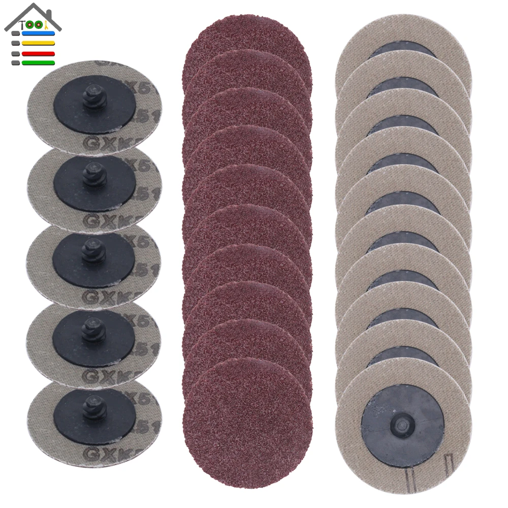 25pcs50mm25mmSandingDiscforRolocPolishingPadPlate12inch