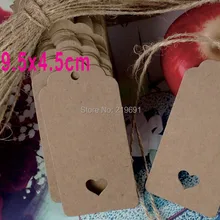 Есть струны картон пустая цена Висячие бирки DIY крафт-бумага этикетки для свадебных подарков вечерние любимые поставки подарочные карты