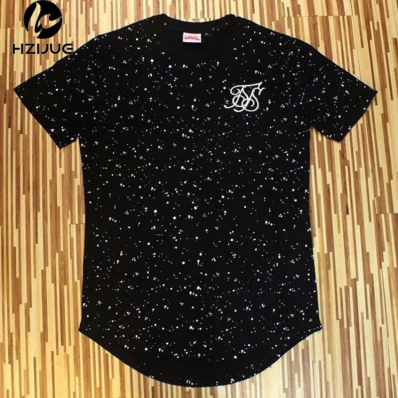

2018 Fashion summer splash-ink T-shirt Cotton Swag T shirts skateboard T shirt solid Hip Hop T shirt Men's Tees Tops