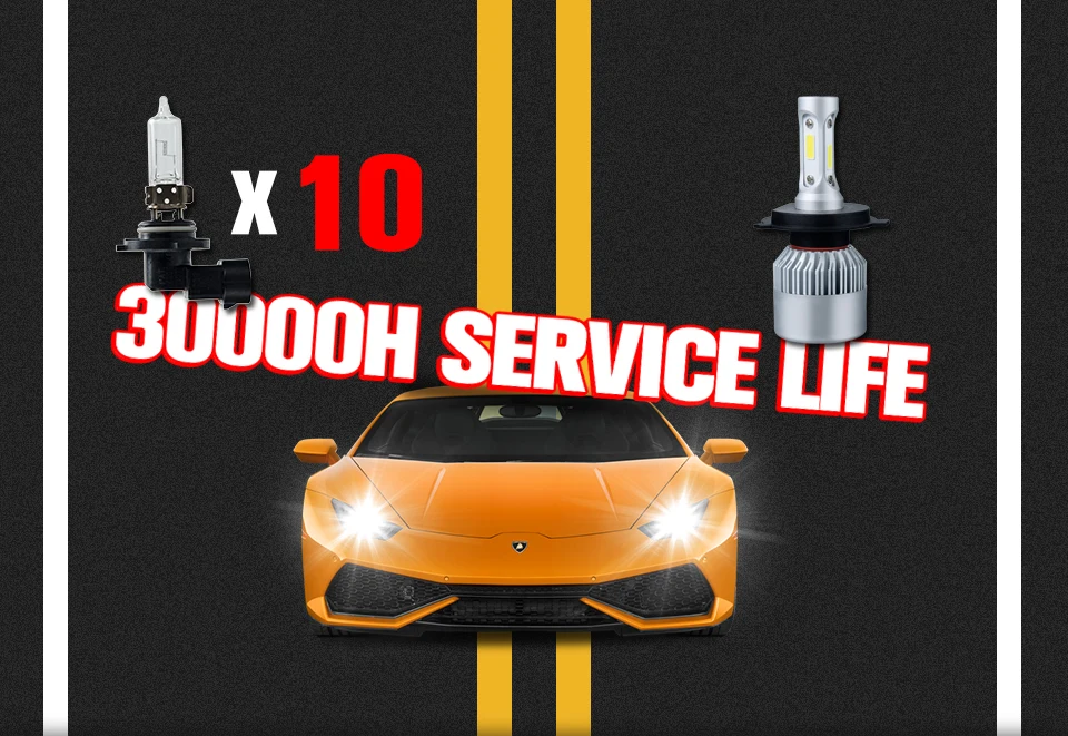 Foxcncar 2Pcs Auto H4 LED H7 H11 H8 9006 HB4 H1 H3 HB3 S2 Car Headlight Bulbs COB 72W 8000LM Automobiles Lamp 6500K 12V 24V LED (15)