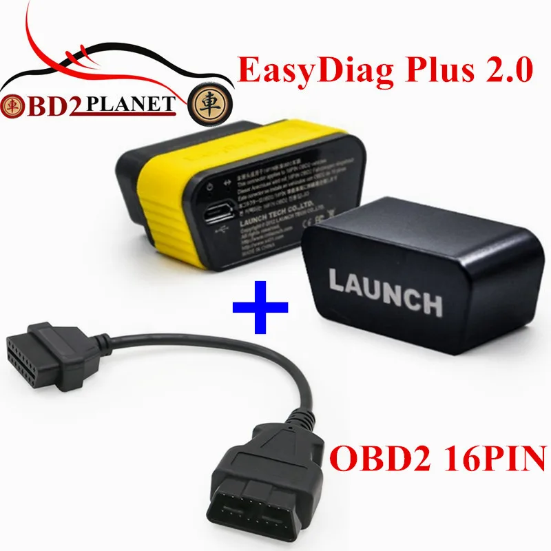 In Stock Launch EasyDiag 2.0 Plus With 2 Free Car Software EOBD DEMO Universal Scanner For Android & IOS 16Pin Cable |