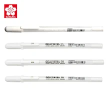 Набор ручек Sakura с акварельным изюминкой Copic, ручная роспись, белые гелевые ручки, ручка для рисования, 0,7 мм, маркер, тонкие ручки с крючками, товары для рукоделия