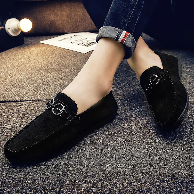 Daim gray Mode En Mocassins Rouge Hot red Marche Pas Hommes Black Shoes Cher Lumière Vente Cnfiia Shoes 2018 Chaussures Shoes Noir Gris Nouveau Hq6tIf