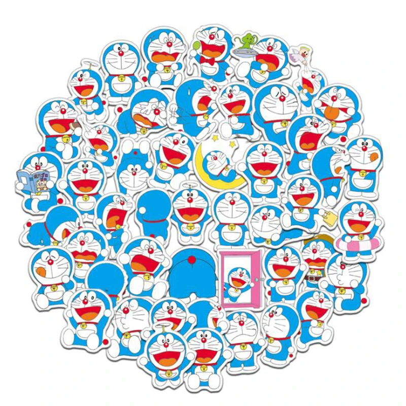 61 шт./лот мультфильм Doraemon стикеры мечта сокровище сумка Kawaii для автомобиля ноутбук чемодан компьютер велосипед скейтборд Pad наклейка
