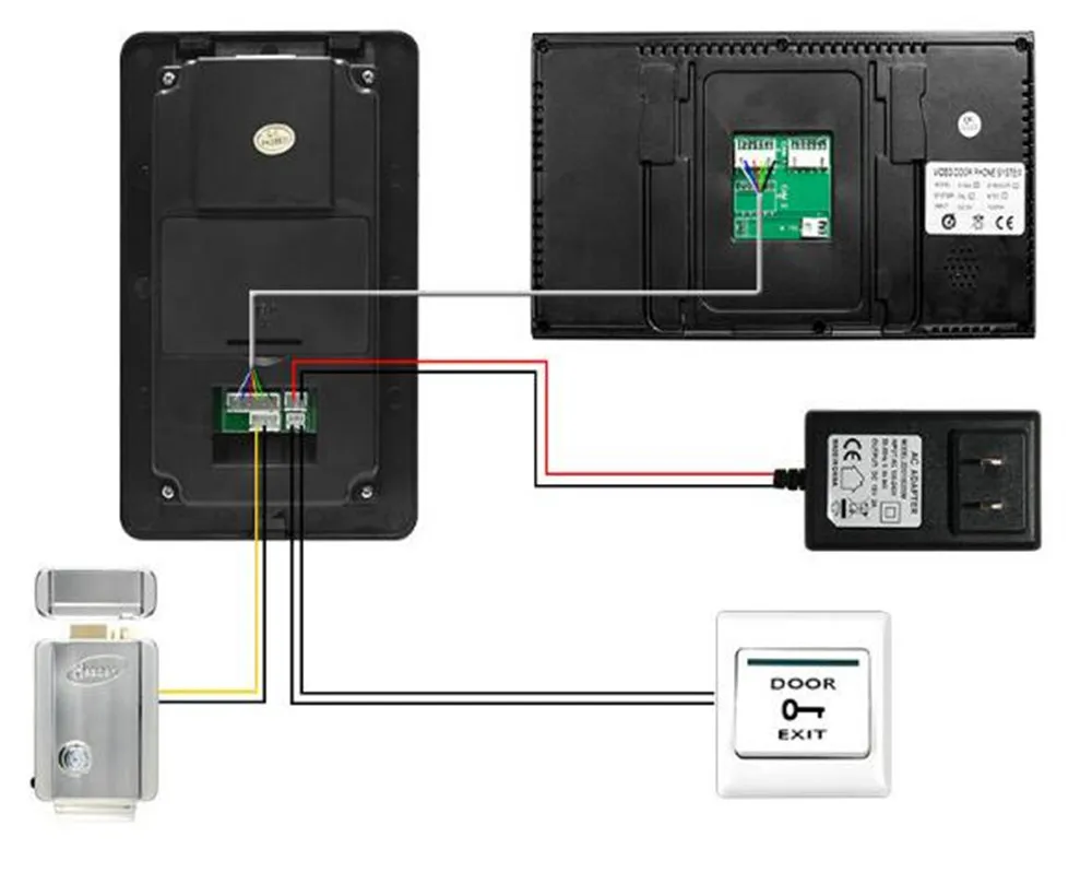 7 дюймов ID Card/пароль доступа Управление видео-телефон двери