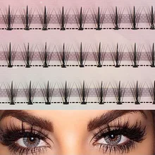 60 кластер/коробка искусственные норковые волосы Индивидуальные Накладные ресницы смелое определение толстые натуральные длинные ресницы для наращивания C завитыми узлами