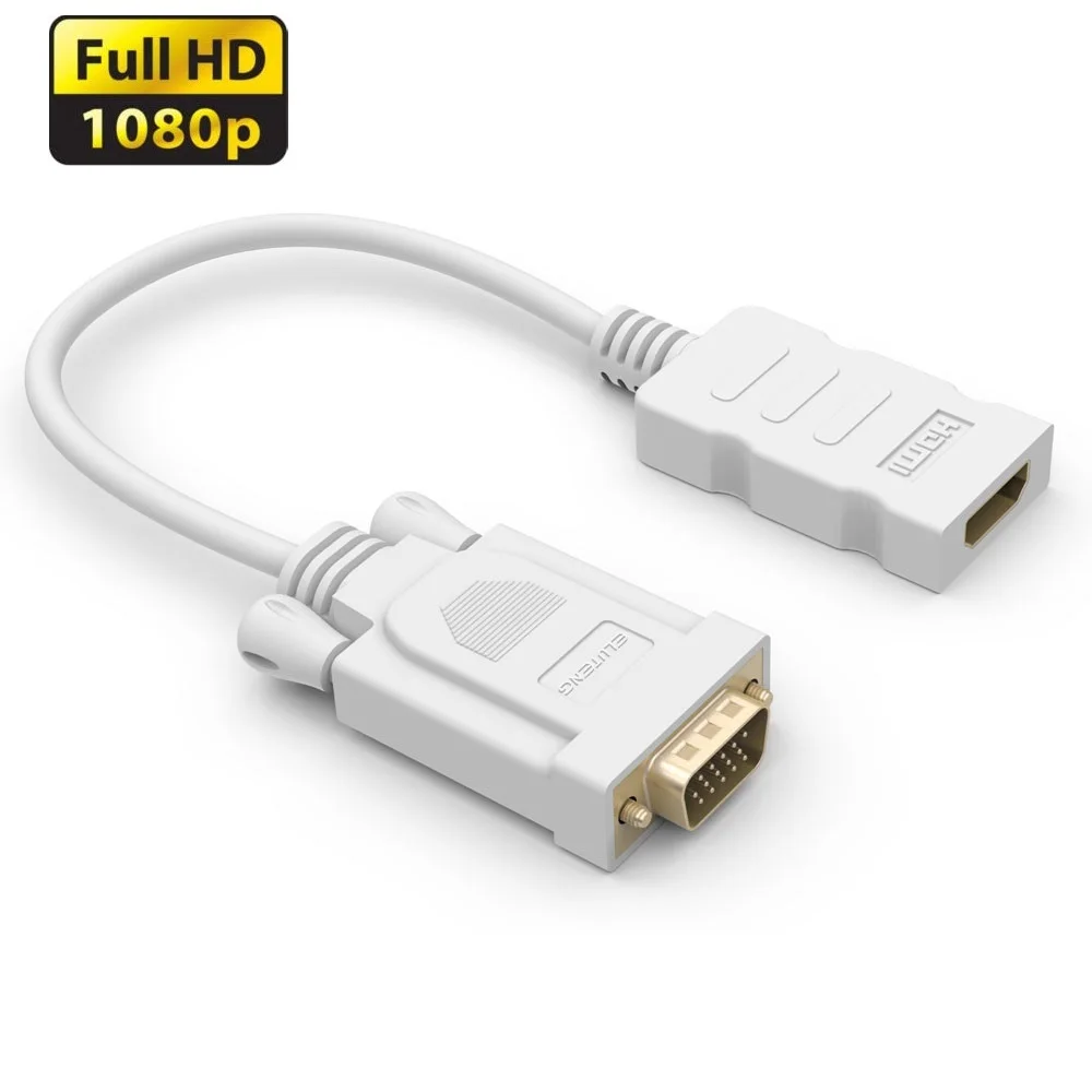 ELUTENG HDMI to VGA Adapter Cable 1080P Female HDMI to Male VGA