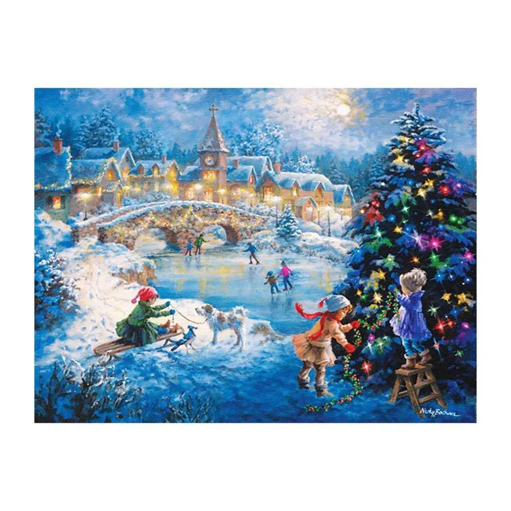 Beautiful Christmas Night Child Diamond Painting DIY Full Drill Diamond