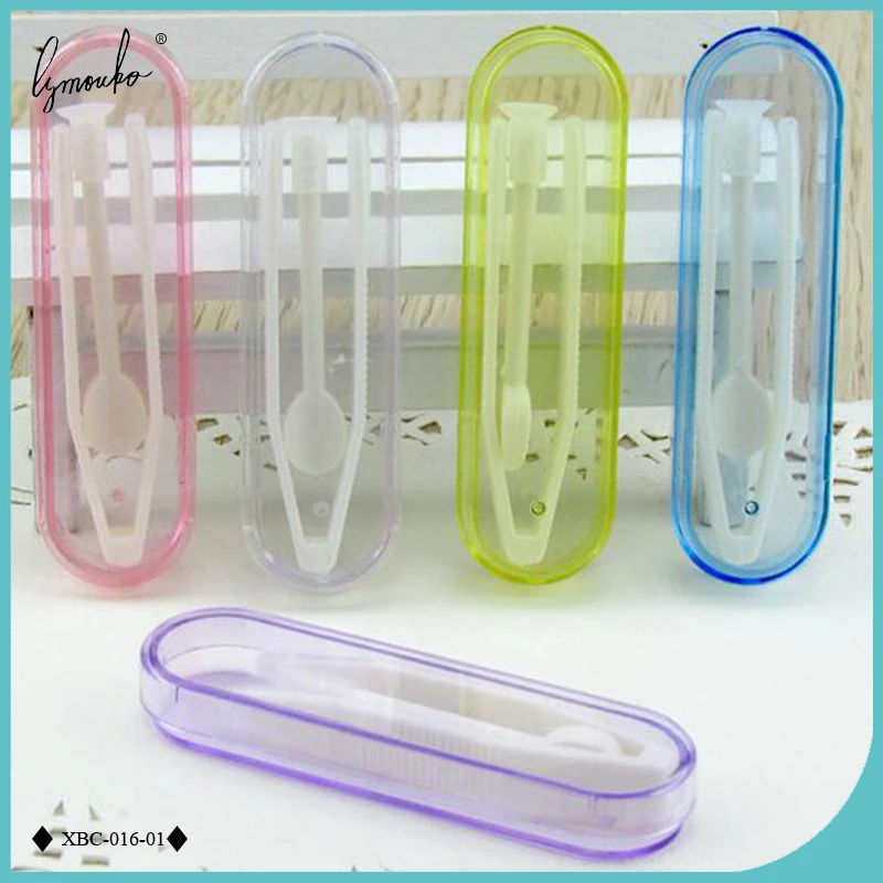 

Lymouko 2set/Lot Colorful Tweezers and Suction Stick Contact Lenses Accessories Useful Clamps Travel for Lens Inserter Remover