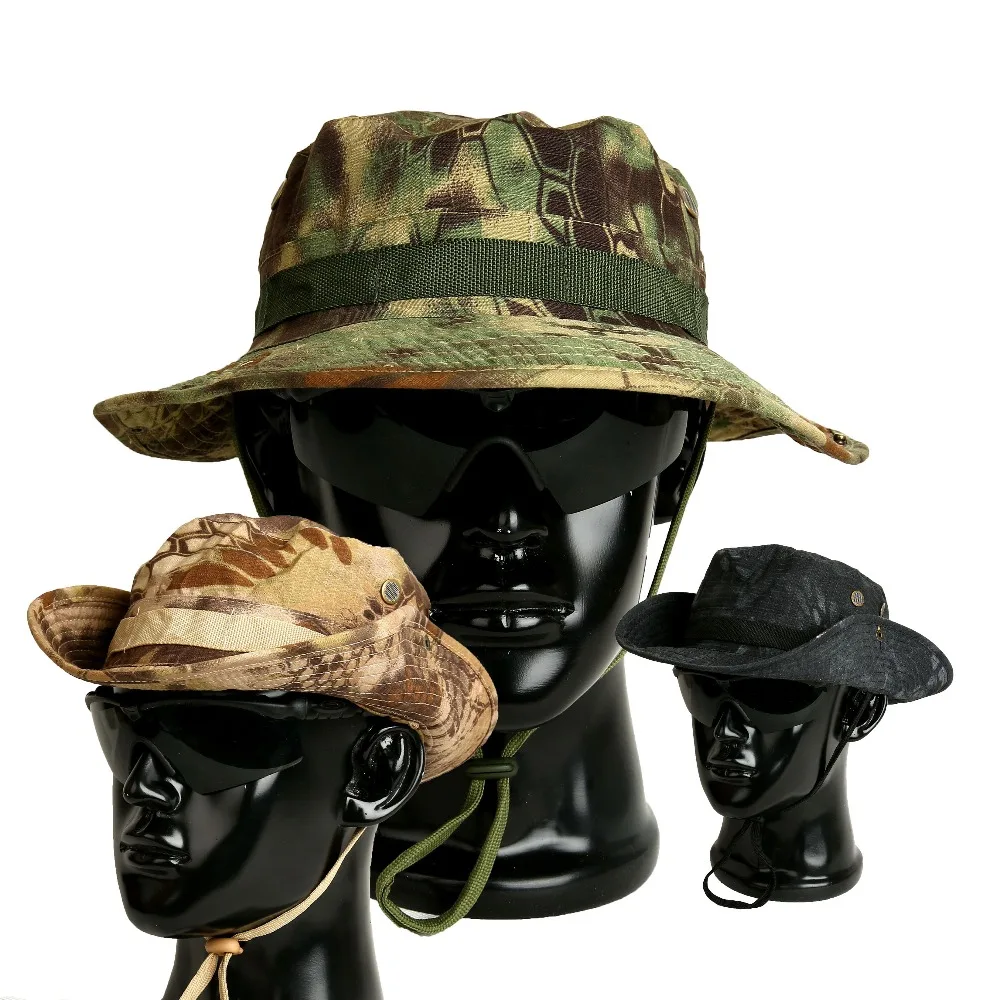 الغابة دلو بوني قبعة التكتيكية Gorras القوات الخاصة العسكرية قناص سوات صياد الصيد التمويه الغابة قبعة Cs Bucket Hat Bonnie Hathat Bucket Hat Aliexpress