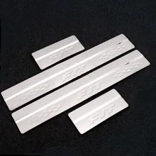 For Honda Fit Jazz 2014 2015 Door Sill Protectors Entry Guards Scratch Cover Stainless Steel 4pcs Kit Protection Car Styling