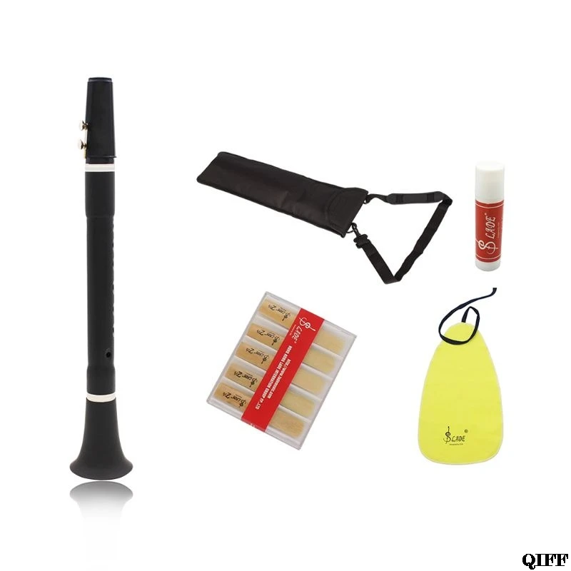 

Drop Ship&Wholesale Mini Bb B Flat Clarinet Clarionet Woodwind Instrument with Cleaning Cloth Grease Reeds Carrying Bag APR28