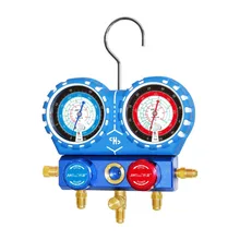 Manometr klimatyzacja czynnik chłodniczy Freon podwójny zawór narzędzia diagnostyczne naprawa rozdzielacz prądu R410A Tester kolektora