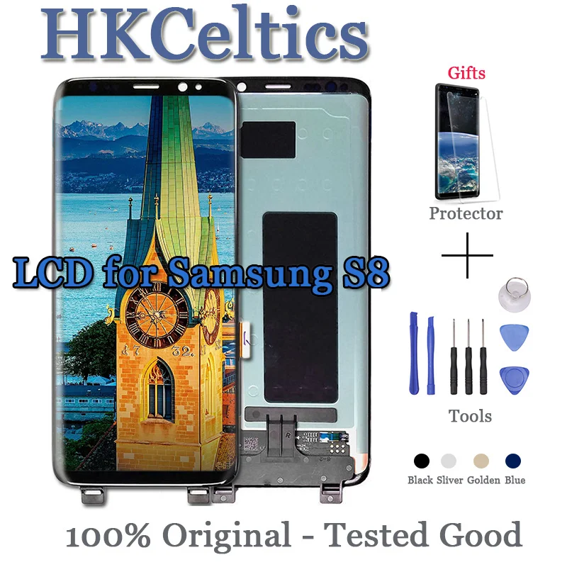 ЖК дисплей и дигитайзер сенсорного экрана в сборе для Samsung Galaxy S8 5 8 дюйма|Экраны