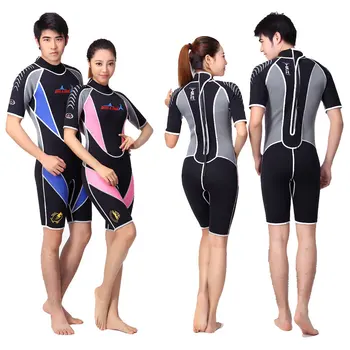 

Dive & Sail 3mm mens or womens neoprene shorty wetsuit for diving swimming surfing snorkeling boating kitesurfing waterskiing