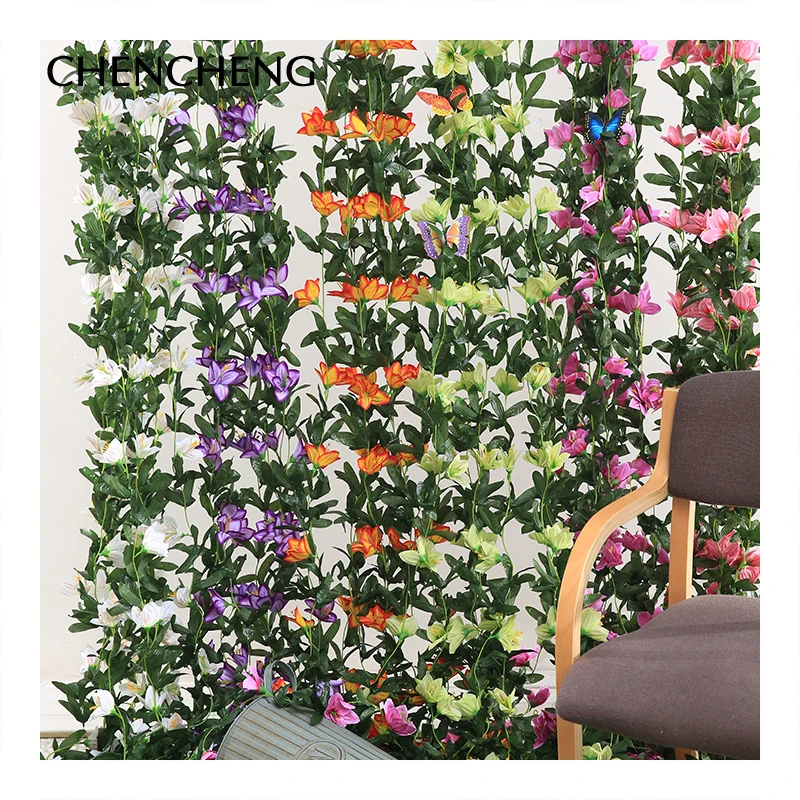 240CM Length Flower Vine flower Artificial Flowers Vine Lily Garden Balcony Hotel Decorated Beautiful Accessories 240CM Length Flower Vine flower Artificial Flowers Vine Lily Garden Balcony Hotel Decorated Beautiful Accessories