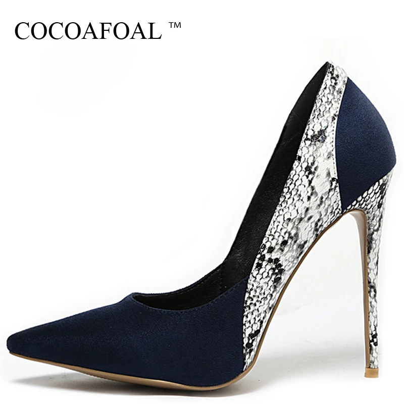 blue snakeskin pumps