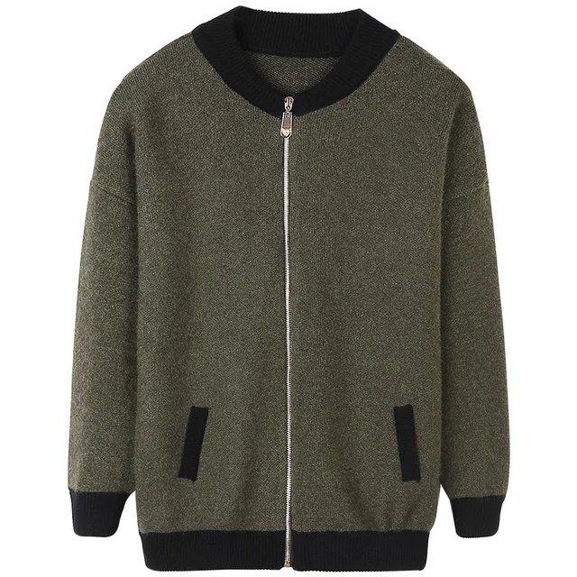 Casual men's baseball sweater coats 2018 Autumn Winter mens Solid color