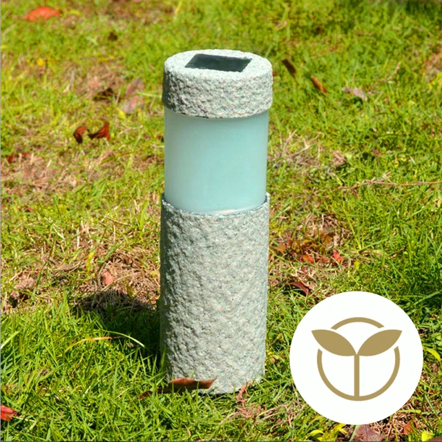 1pc Solar Garden Light Stone Pillar White Led Outdoor 1pc Solar Garden Light Stone Pillar White Led Outdoor Lawn Lamp