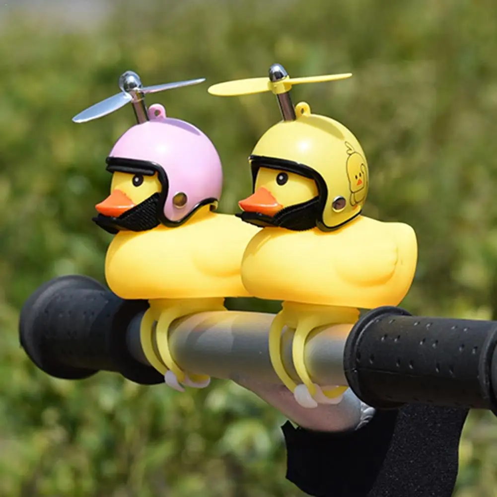 Велосипедный светильник колокольчик форма желтой утки велосипедный детский