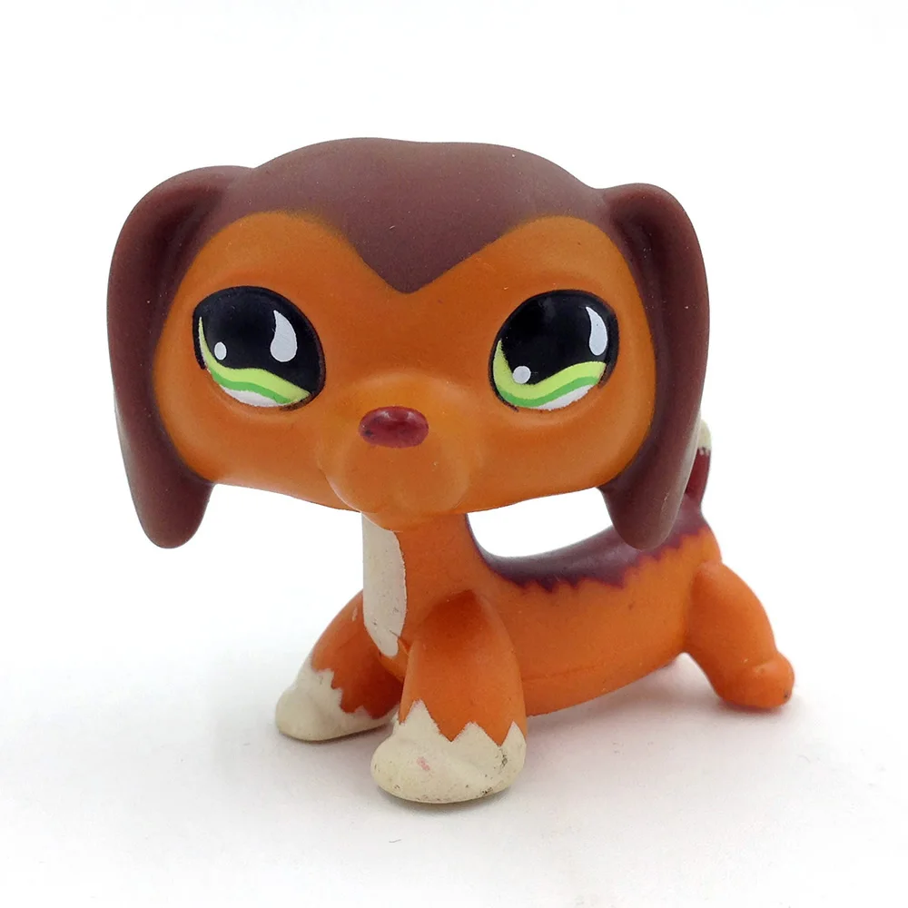 

LPS #675 Brown Savanah Dachshund Dog Green Eyes Kids Gift Toys