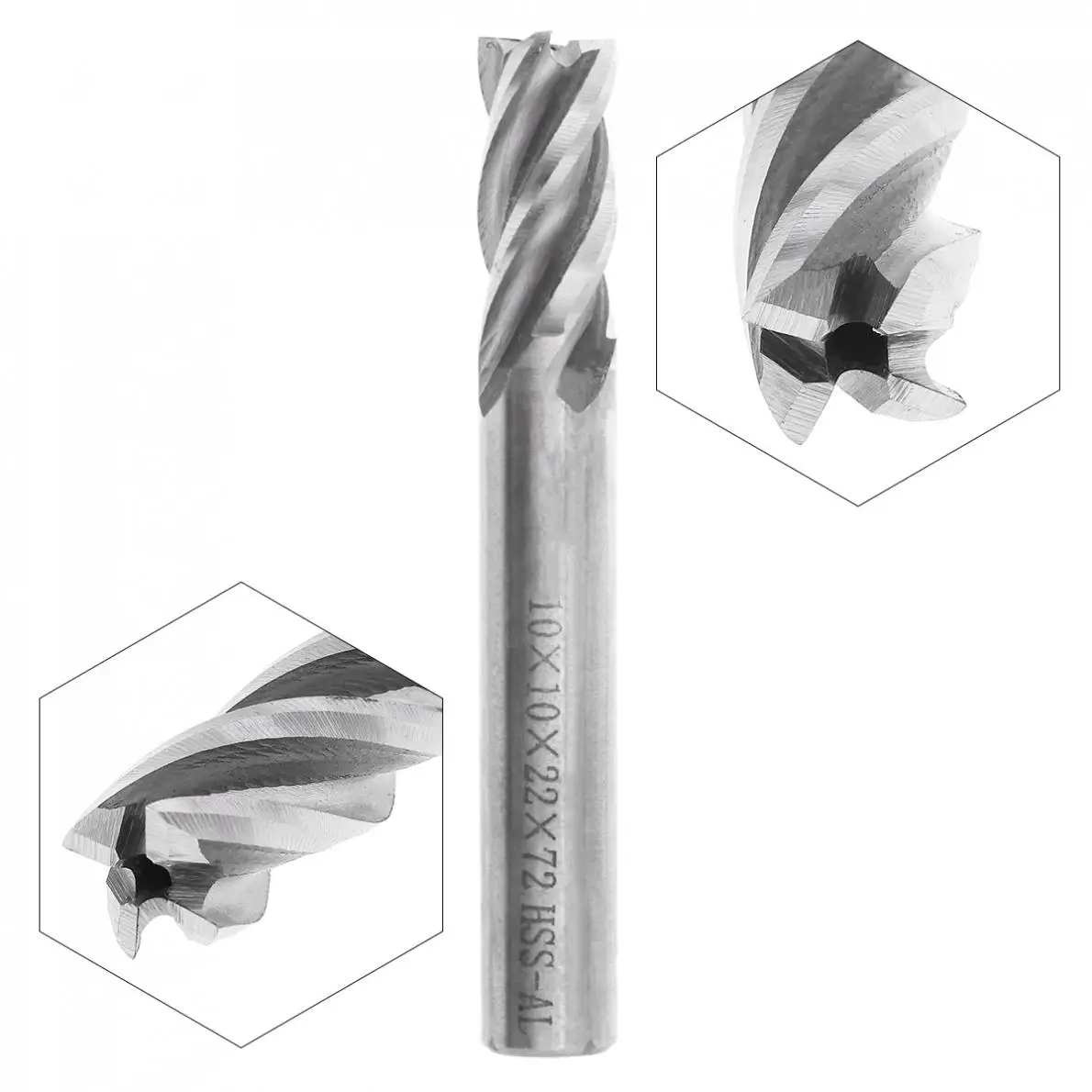 10mm 4 Flute HSS & Aluminum End Mill Cutter with Super Hard Straight