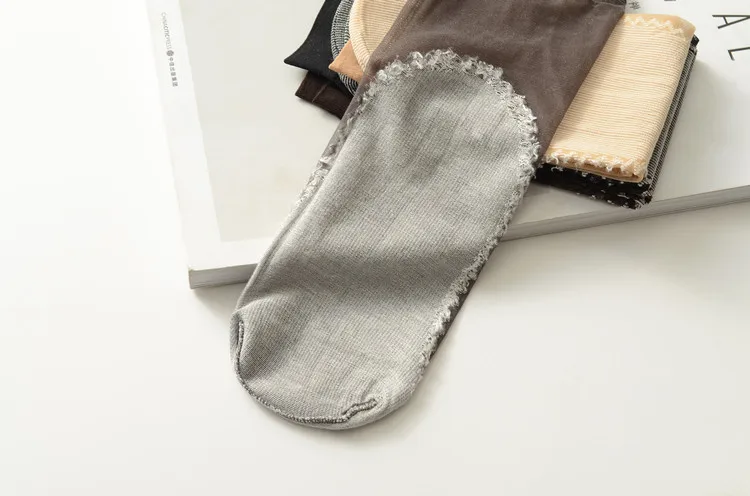 YRRETY/женские носки бархатные Шелковые летние мягкие хлопковые нескользящие Нескользящие прозрачные носки до щиколотки 1 пар/упак. высокое качество