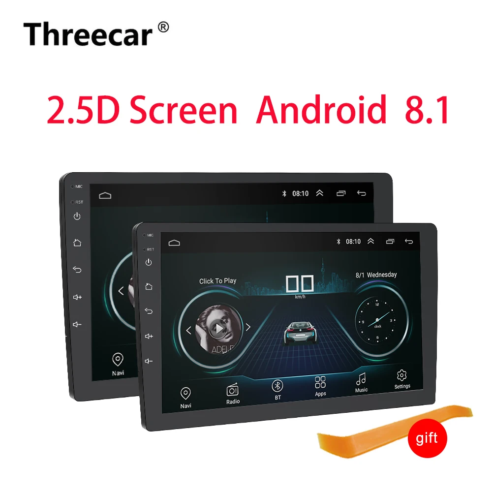 2din 2.5D HD Android 8,1 автомобильный DVD мультимедийный плеер 9/10 дюймов Универсальный Автомобильный Радио gps навигация wifi Bluetooth