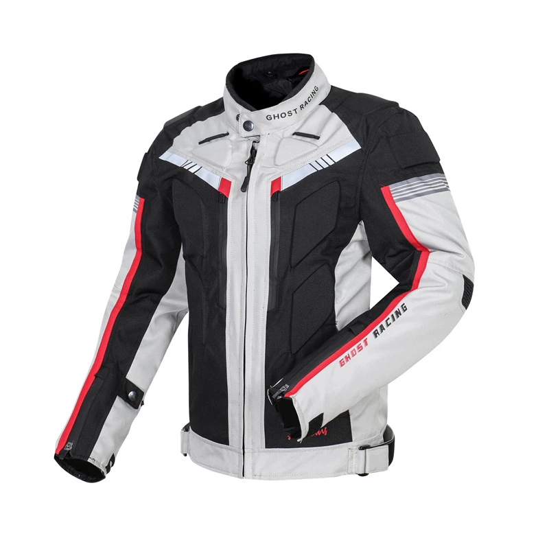 Мотоциклетная куртка, мотоциклетные штаны, ветрозащитная Защитная Экипировка для всего тела, ветрозащитная осенне-зимняя мотоциклетная одежда - Цвет: Белый