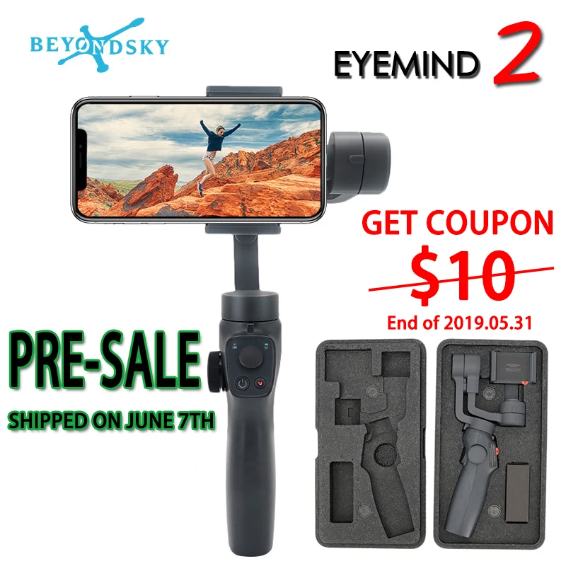 

BEYONDSKY EYEMIND 2 Handheld Gimbal Smartphone Stabilizer VS Zhiyun Smooth 4/Q Model for iPhone X 8Plus 8 7 Android Gopro Camera