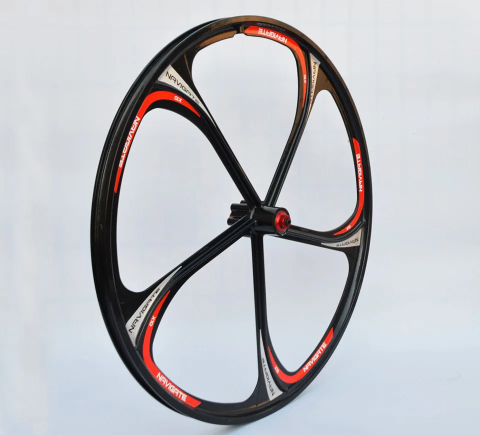 Sale New 26-Inch Mountain Bicycle Magnesium Alloy Lntegrally Molded Five Spokes Wheel Compatible 8/9/10 Speed Cassette Sprockets 5