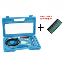 Мини-пневматическая шлифовальная Ручка микро-воздушная шлифовальная машина абразивные инструменты для пластика камень, древесина для резки измельчения полировки плюс 30 шт. бит