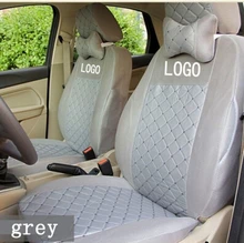 Silk and Sandwich Embroidery Logo Car Cushion For Mitsubishi Pajero Sport OUTLANDER EX Lancer Galant EVO FORTIS Gray Color