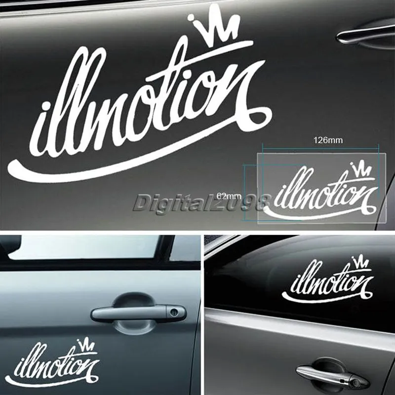 Yetaha New Illmotion Decals For Car Sticker Vinyl Drift Racing Illest Fatlace Motorcycle Stickers On Cars Window Bumper Styling