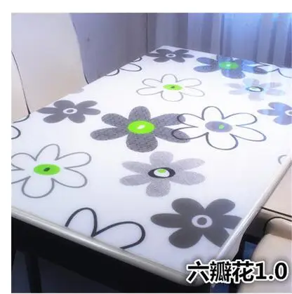 

1mm Thickness Rectangle PVC Table Cloth Transparent Frosted Crystal Board Custom Desk Pad Disposable Tablecloths Mats Home Decor