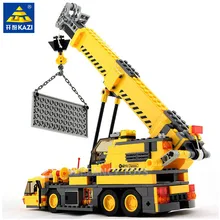 380Pcs City Engineering Technic Construction Crane Lift Model Building Blocks Sets LegoINGs Bricks Educational Toys for Children 804pcs cogo city buiding construction series engineering assembe building blocks educational diy model toys best gifts for kid