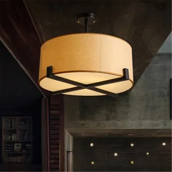 

Modern Creative Concise American Country Style Circle Cloth Pendant Lamp Restaurant Bedroom Parlor Decoration Lamp Free Shipping