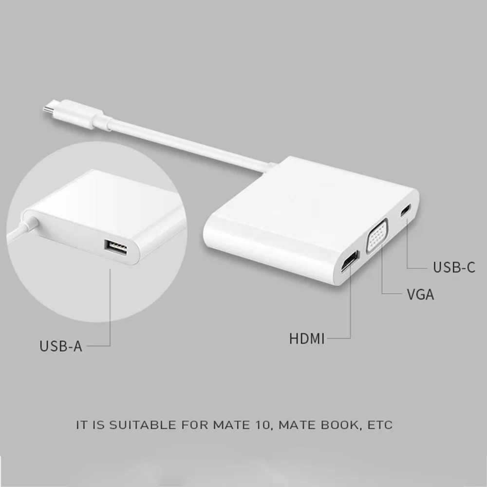 Для HUAWEI MateDock 2 Док станция для Mate10 Pro MateBook D X E ноутбук Type C адаптер конвертер