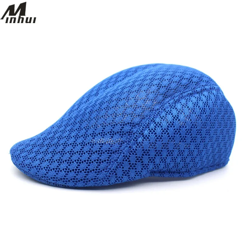 

Minhui Mesh Cloth Breathable Summer Hats for Women Casquette Thin Beret Cap Men Gorras Kids Caps Girls Boys Hat