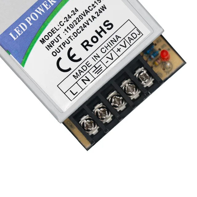Controlador LED de 24W DC12V 2A DC24V 1A para fuente de alimentación, transformador de luz de Control de voltaje de corriente constante para tira LED y bricolaje Controlador LED de 24W DC12V 2A DC24V 1A para fuente de alimentación, transformador de luz de Control de voltaje de corriente constante para tira LED y bricolaje