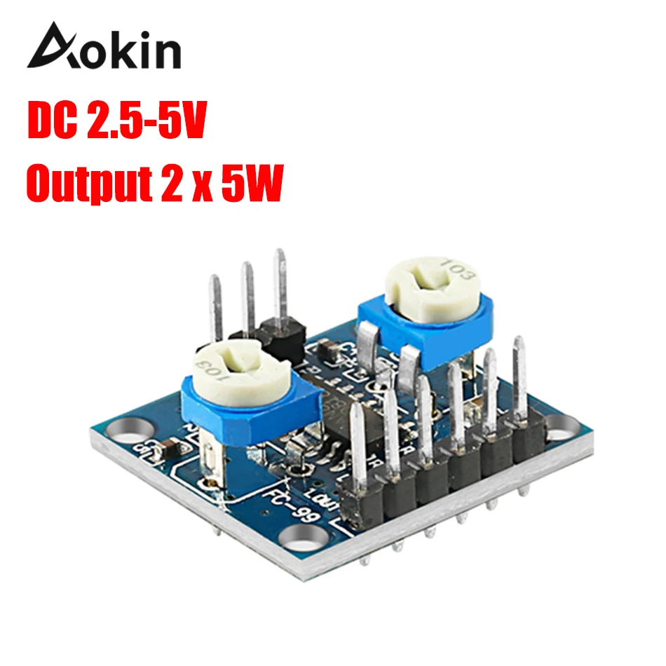 Pam8406 5w Digital Amplifier Board With Volume Potentiometer 5wx2 Stereo M70 Two Channel 2.5-5v