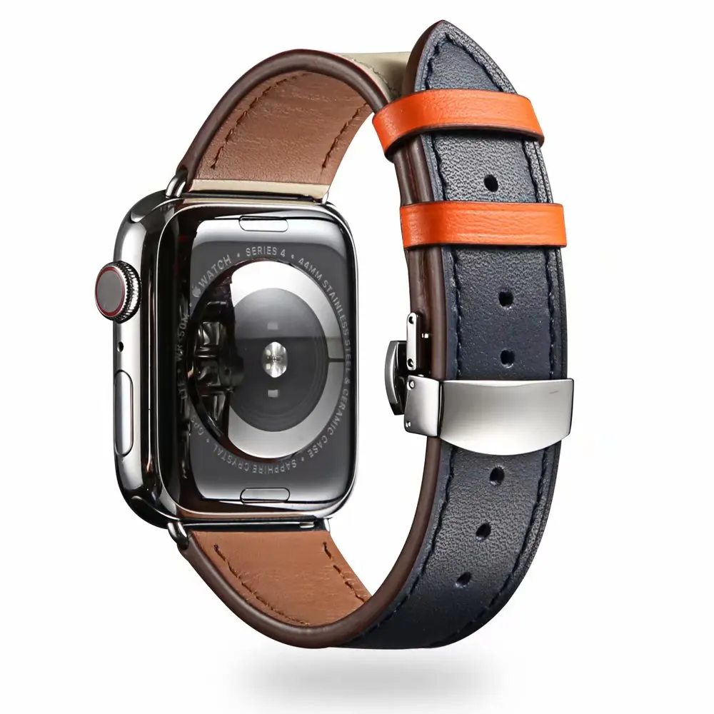 Лучшие продажи кожаные петли для наручных часов iWatch, ремешок для наручных часов Apple Watch, версии 4/3/2/1 38 мм 40 мм 42 44 мм наручные braceletseries 5