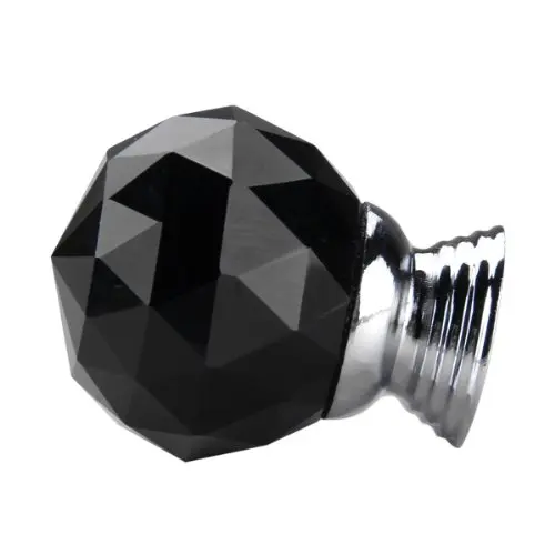 Promotion! Black Crystal Glass Cabinet Drawer Door Knobs Handles 30mm Promotion! Black Crystal Glass Cabinet Drawer Door Knobs Handles 30mm