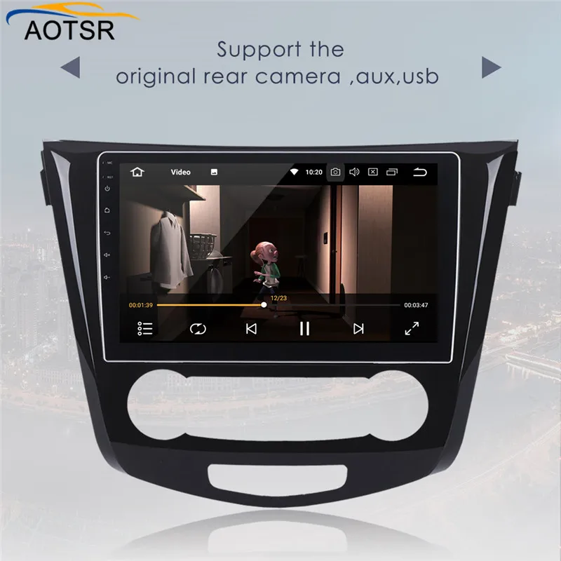 Cheap Android 8 car multimedia player head unit For Nissan X-TRAIL Qashqai Dualis Rouge 2013-2018 gps navigation car radio stereo 4+32 8