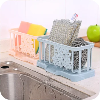 

New Arrival Draining Sink Aid Organizer sponge holder Brush shelf cleaning cloth drain rack kitchen accessories