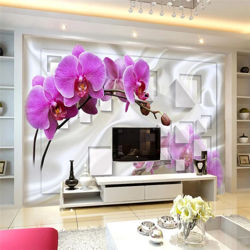 

beibehang 3d wall paper murals custom living room bedroom home decor fantasy floral 3D checkered butterfly flower mural
