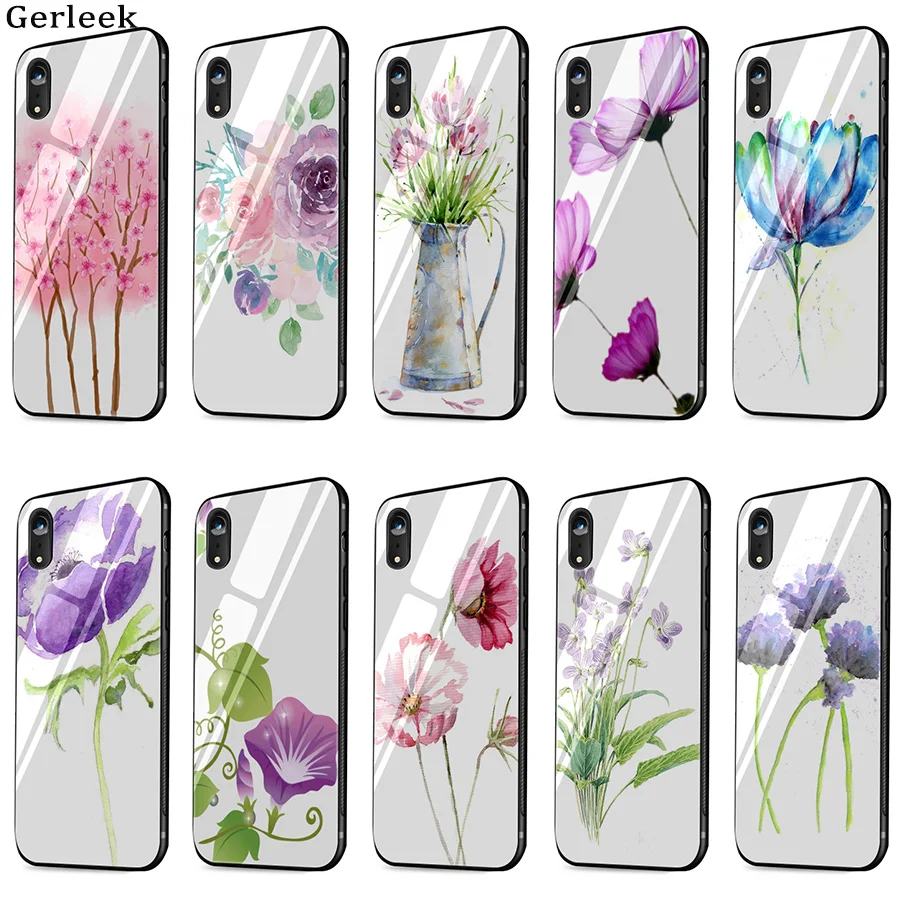 Чехол из закаленного стекла для iPhone 6 6s 7 8 X XS XR Max 5 5s SE|Чехлы-накладки| |
