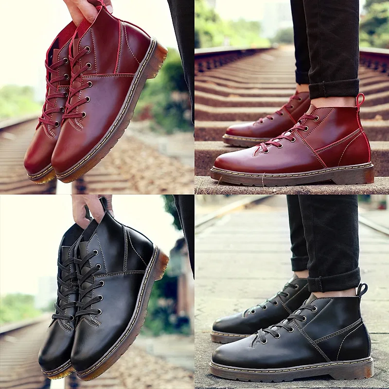 Botas de hombre de diseño de marca POOLOOP martin Fashion botas de tobillo  hombres Casual zapatos de cuero genuino otoño hombres vestido bota  masculina|boots brand|boots designerboots dr - AliExpress