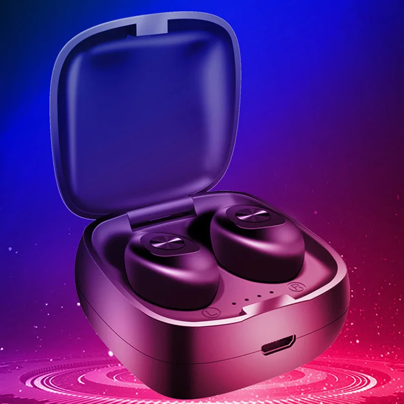 

TWS Wireless Bluetooth Earphones Stereo HIFI Sound Handsfree Earbuds with Charge Case Can be fully charged twice UY8